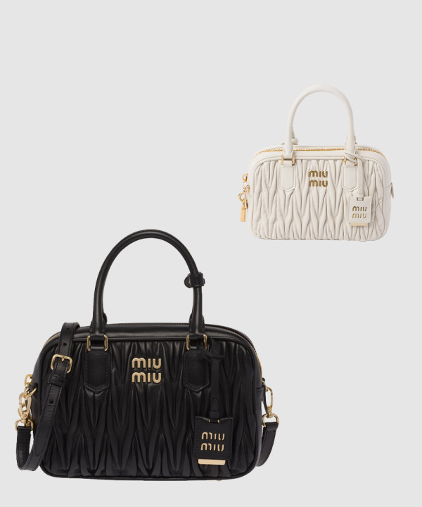 미우미우 아르카디 마테라쎄 나파 가죽백 5BB124