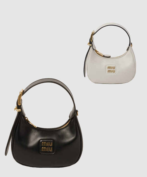 미우미우 가죽 호보백 5BP084