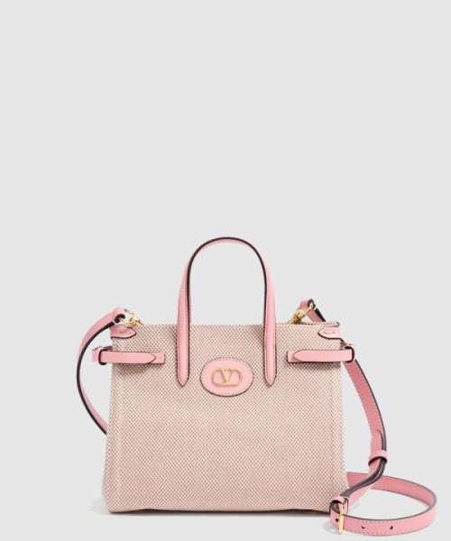 발렌티노 가라바니 앙티브 카룽 디테일 캔버스 스몰 쇼퍼백