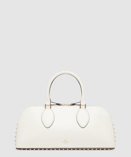 발렌티노 락스터드 이스트 웨스트 가죽 토트백