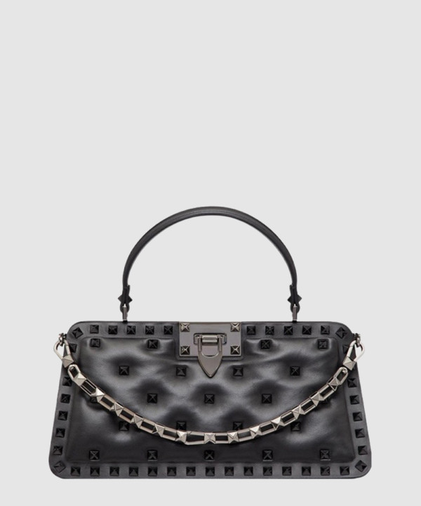 발렌티노 락스터드 가죽 핸드백
