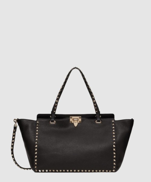 발렌티노 락스터드 레더 토트 숄더백