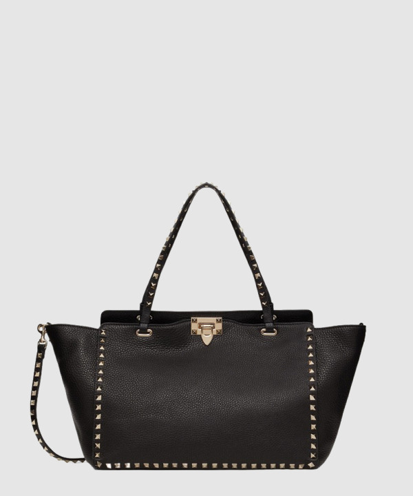 발렌티노 락스터드 레더 토트 숄더백