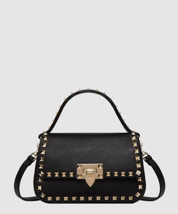 발렌티노 락스터드 탑 핸들 백