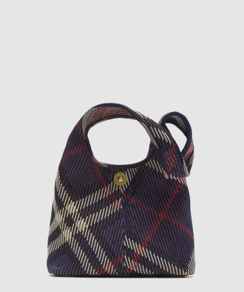 버버리 스몰 체크 니트 숄더백 81025311