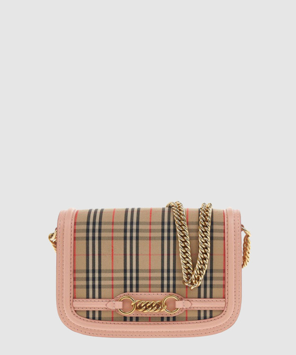 버버리 체크 체인 숄더백 40801861