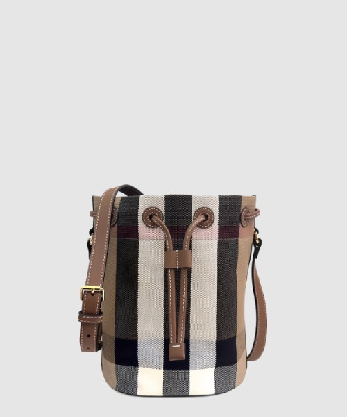 버버리 체크 캔버스 스몰 버킷백 80840451