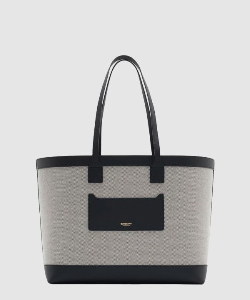 버버리 캔버스 미디엄 토트백 80895691