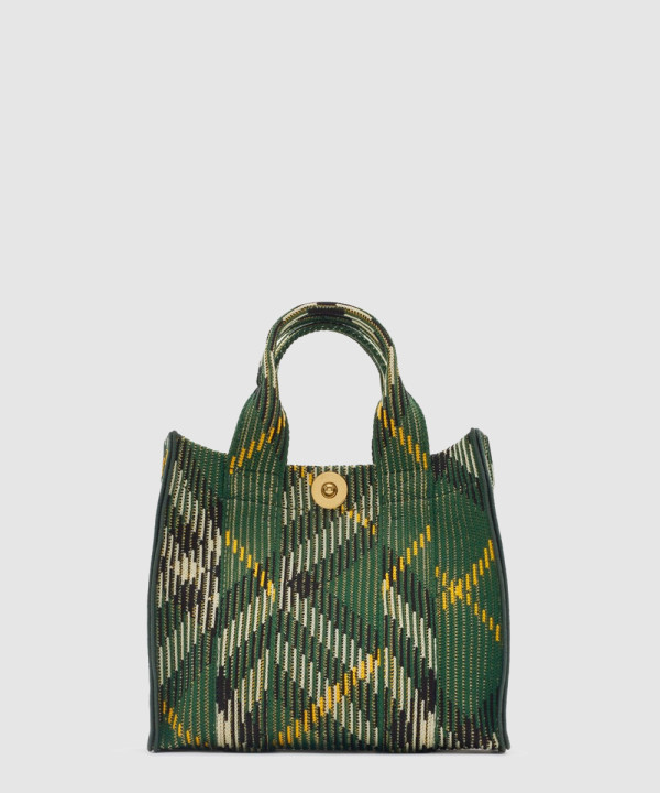 버버리 미니 체크 니트 토트 80957851