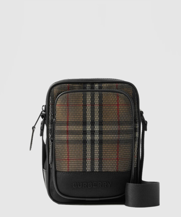 버버리 자수 로고 체크 크로스백 80659071