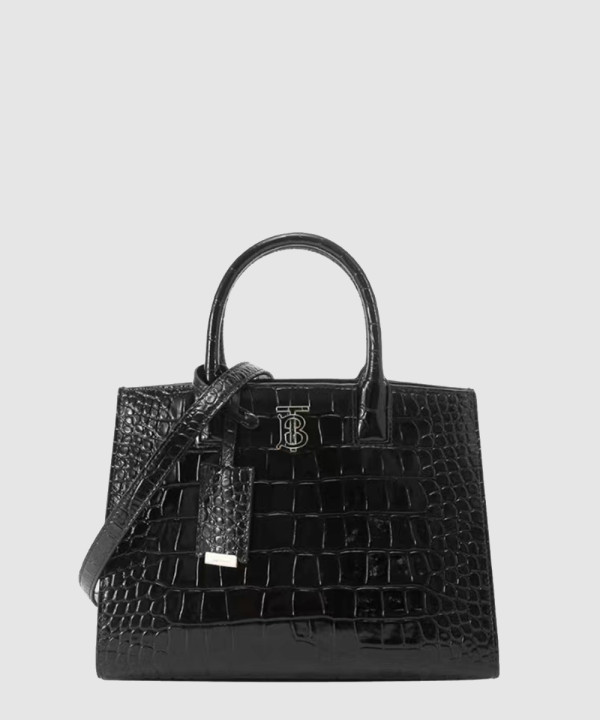 버버리 미니 프란시스 크로커다일 토트백 80725251