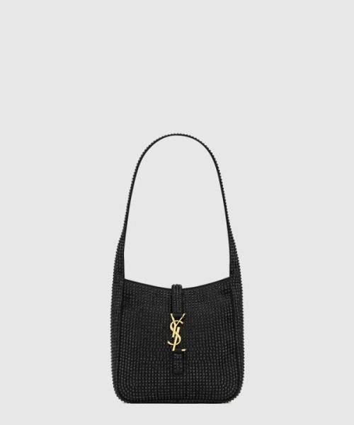 생로랑 실크 새틴과 크리스탈 소재의 유연한 le 5 à 7 베이비백 809464