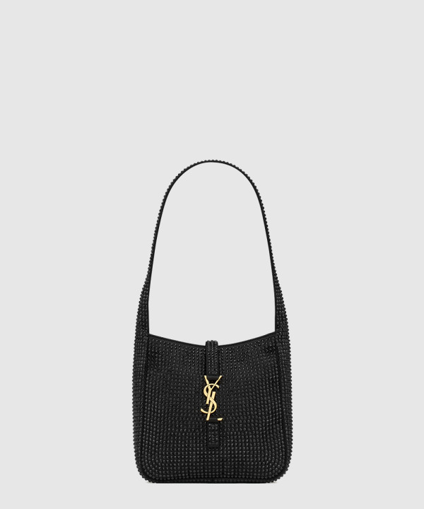 생로랑 실크 새틴과 크리스탈 소재의 유연한 le 5 à 7 베이비백 809464