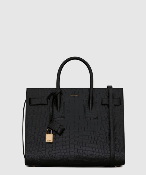 생로랑 엠보싱 크로커다일 가죽 소재 스몰 데일리백 378299