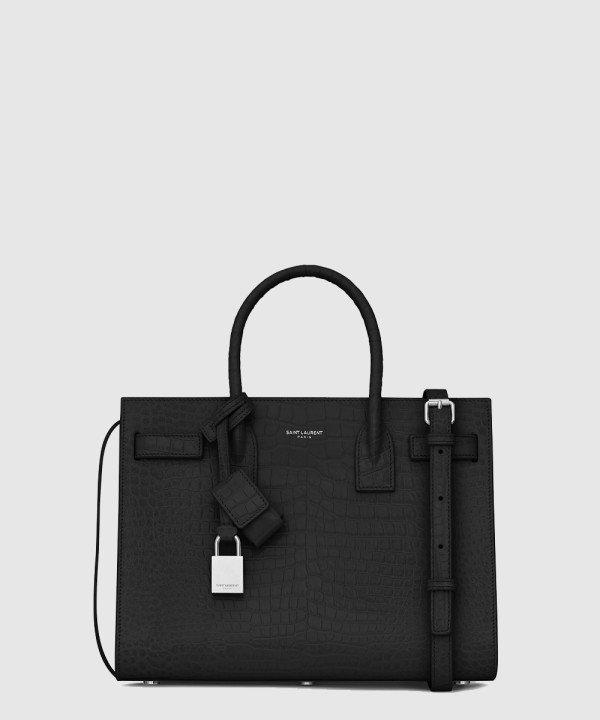 생로랑 엠보싱 크로커다일 가죽 소재 베이비 데일리백 421863