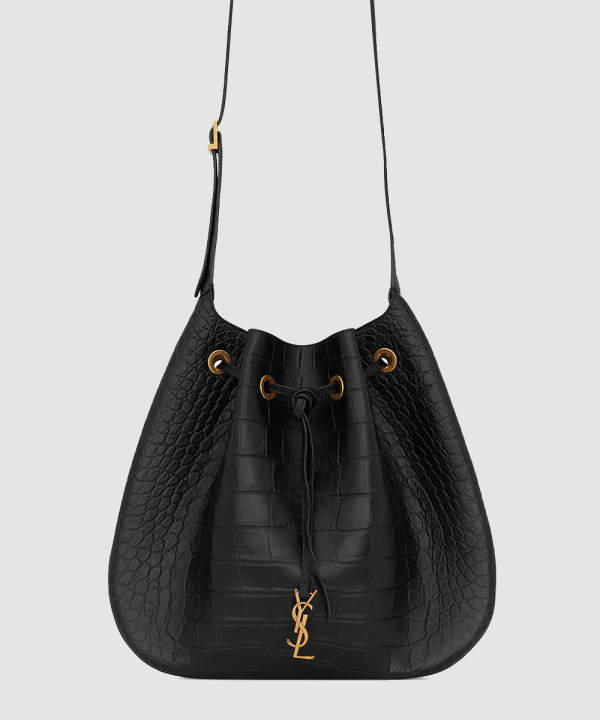 생로랑 파리스 VII 플랫 호보백 크로커 라지 697941