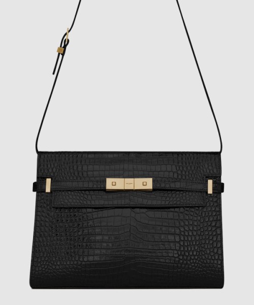 생로랑 맨하탄 숄더백 크로커 미듐 579271