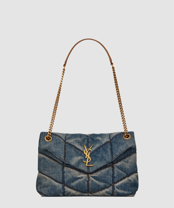 생로랑 루루 푸퍼백 데님 스몰 577476