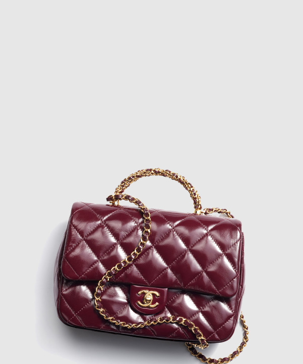 샤넬 핸들 장식의 미니 플랩백 AS5043