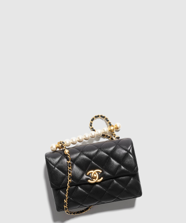 샤넬 핸들 장식의 미니 플랩백 AS5001