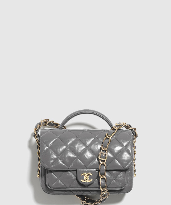 샤넬 핸들 장식의 미니 플랩백 AS4992