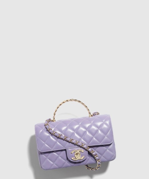 샤넬 핸들 장식의 미니 플랩백 AS4924