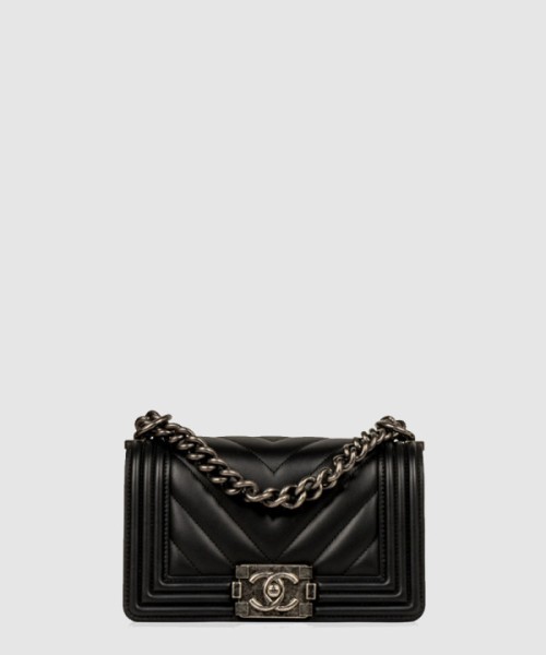 샤넬 쉐브론 보이백 램스킨 스몰 A67085