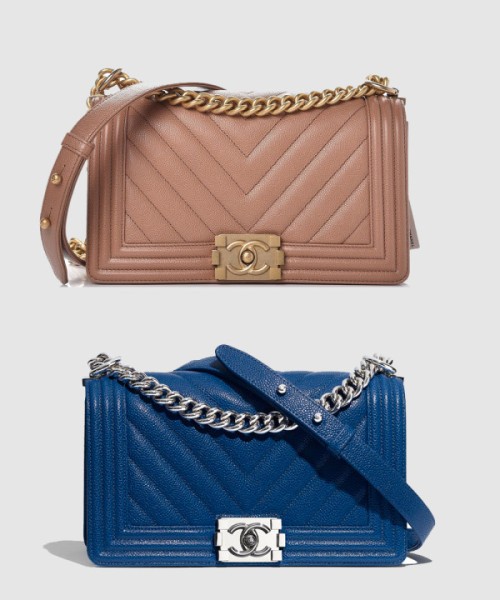 샤넬 쉐브론 보이백 캐비어 미듐 인기색상 A67086