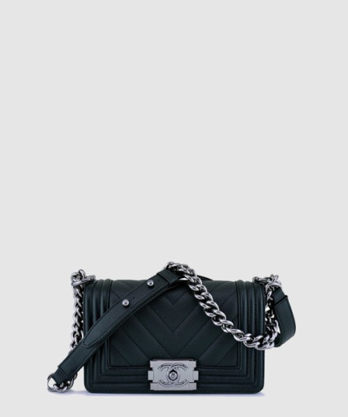 샤넬 쉐브론 보이백 캐비어 스몰 A67085