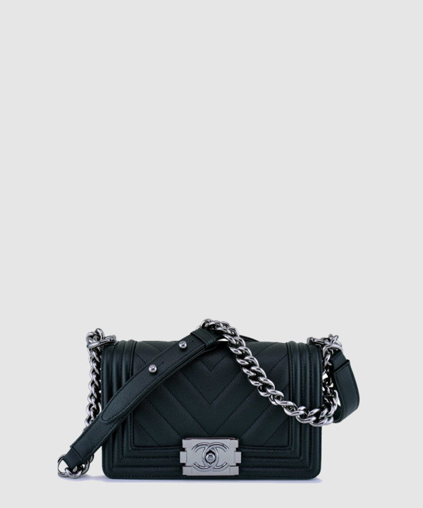 샤넬 쉐브론 보이백 캐비어 스몰 A67085