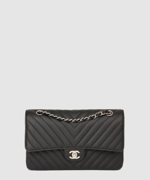 샤넬 쉐브론 클래식 캐비어 미듐 A01112