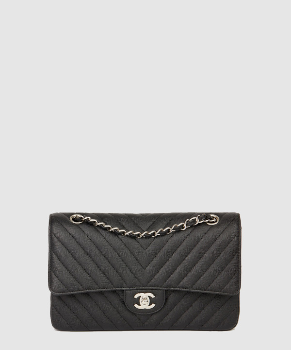 샤넬 쉐브론 클래식 캐비어 미듐 A01112