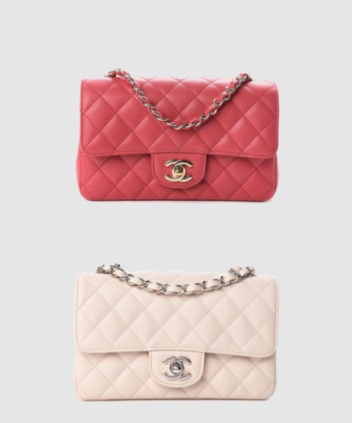 샤넬 클래식 캐비어 뉴미니 샴페인골드 A69900