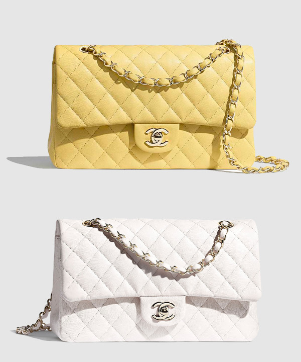 샤넬 클래식 캐비어 미듐 샴페인골드 A01112