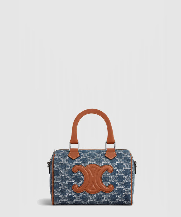 셀린느 데님 패브릭 소가죽 보스턴백 113772