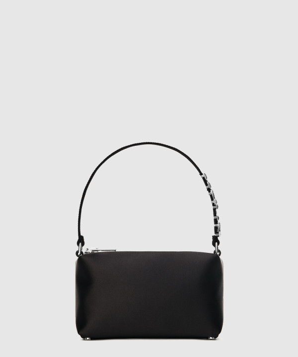 알렉산더왕 크리스탈 로고 장식 새틴 클러치 20121P