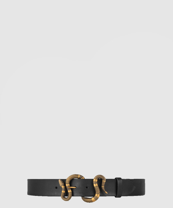 구찌 스네이크 버클 가죽 벨트 458935