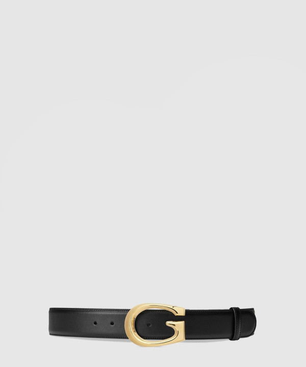 구찌 G 버클 레더 벨트 655567