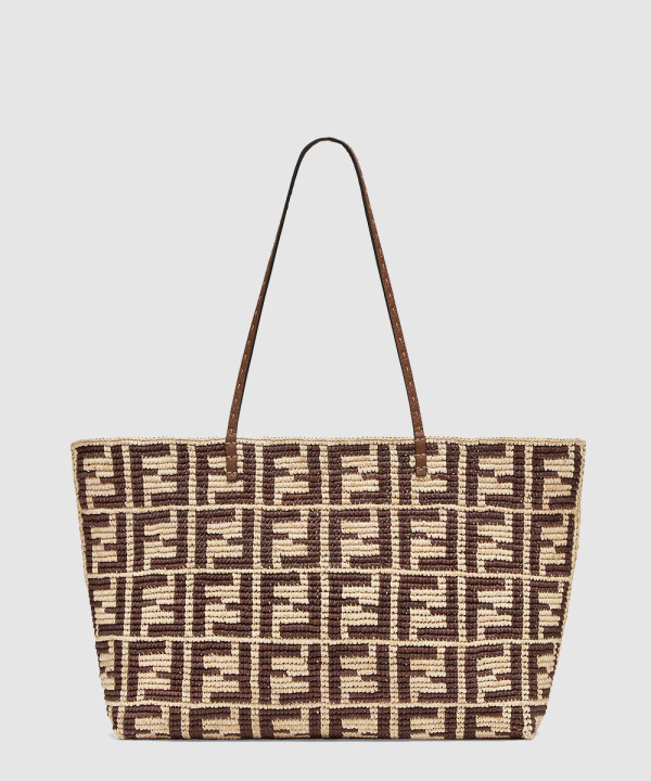 펜디 FF 라피아 크로셰 토트백 8BH425