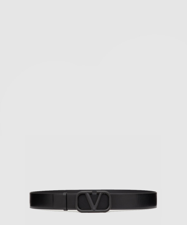 발렌티노 브이로그 로고 송아지 가죽 벨트