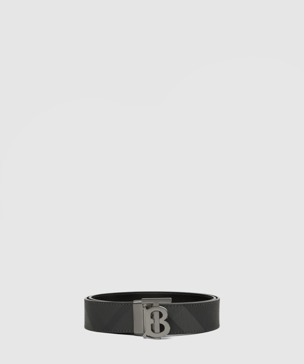 버버리 체크 레더 리버시블 TB 벨트 80653391