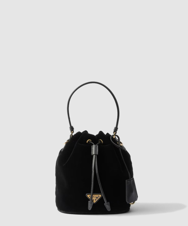 프라다 나파 가죽 디테일 벨벳 미니백 1BE067