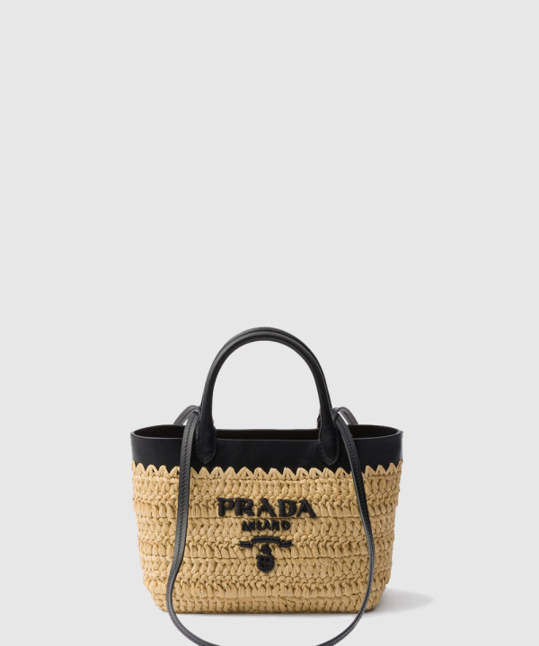 프라다 미니 크로셰와 가죽 토트백 1BG501