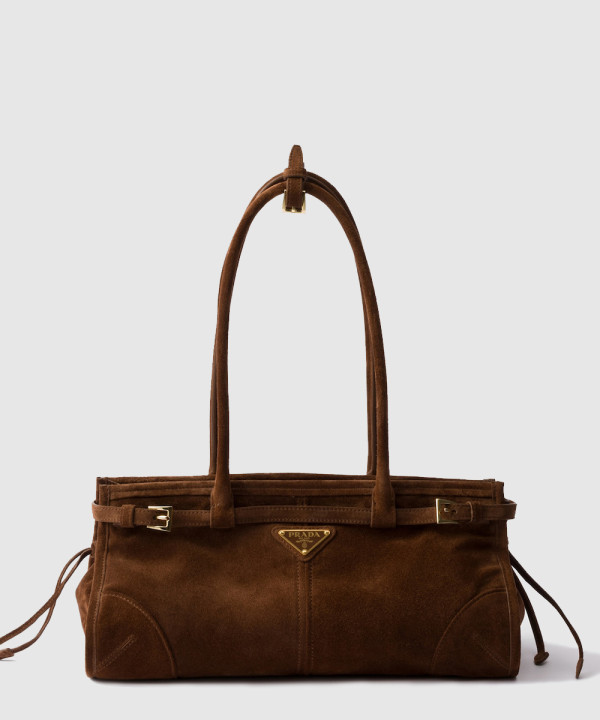 프라다 미디엄 스웨이드 핸드백 1BA426