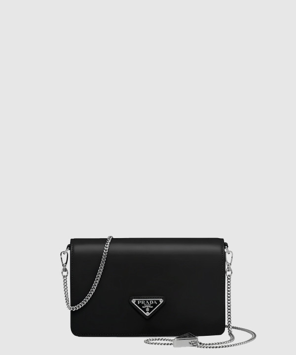 프라다 체인 삼각 로고 스퀘어백 1BD307