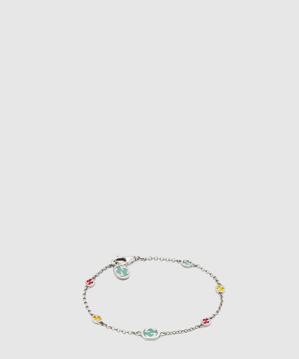 구찌 멀티컬러 에나멜 인터로킹 G 팔찌 728951