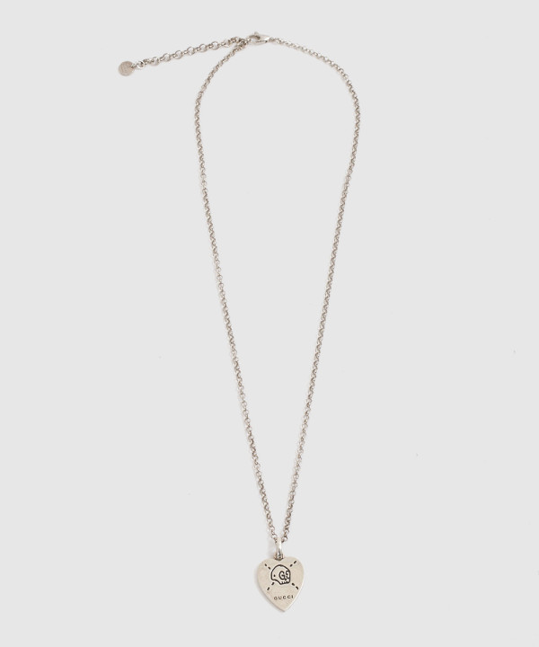 구찌 고스트 하트 목걸이 455540
