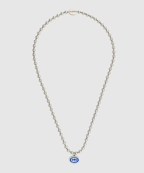 구찌 인터로킹 G 볼 체인 목걸이 753438