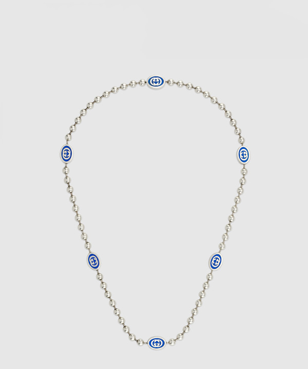 구찌 인터로킹 G 볼 체인 목걸이 753448