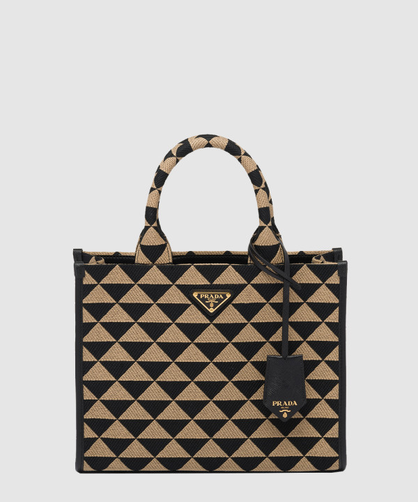 프라다 스몰 자수 패브릭 핸드백 1BA354